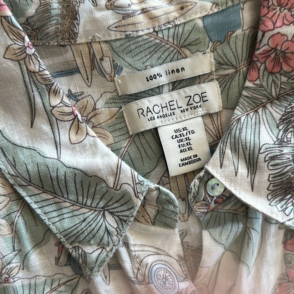 XL Rachel Zoe Linen Beach Cover Up